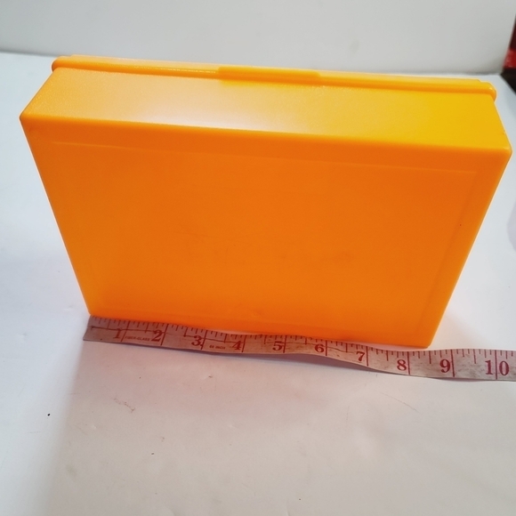 Vintage 90s School Supplies Neon Orange Pencil Case Fun Stuff Empire Berol USA - Picture 4 of 8